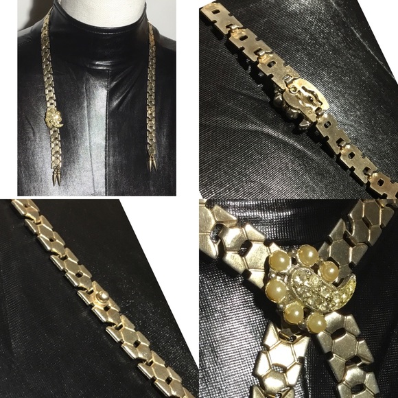 Trifari 1940's Victorian Revival unsigned necklace - Picture 2 of 5